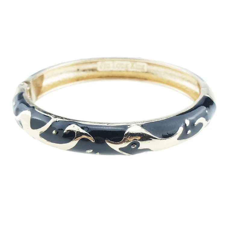 

WIIPU Cartoon animal cute dolphin cloisonne alloy open bracelet metal female bracelet