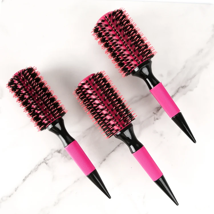 

6-Sizes Salon High Temperature Resistance Ceramic Aluminum Round Roll Comb Bristle Fluffy Curling Styling Curly Hair Comb