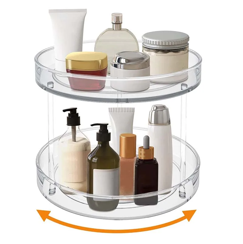 

Hotselling 2 Tier Lazy Susan Turntable Spice Rack Organizer for Kitchen Cabinet