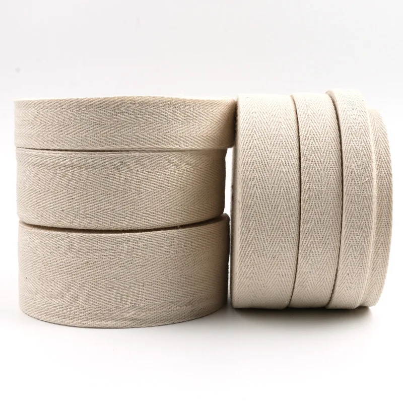 

Wholesale White Cotton Edge Webbing Twill Herringbone Webbing Cotton Binding Tape Cotton Herringbone Strapping For Bag Garment