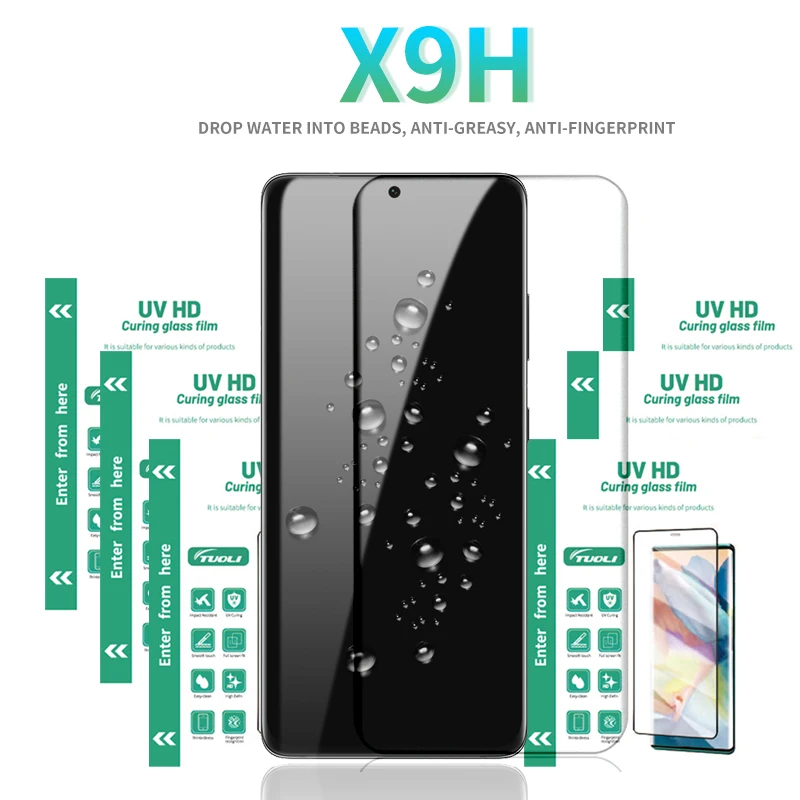 

TUOLI X9H UV glass screen protector film soft film surface full screen coverage for any mobile phone curved and flat