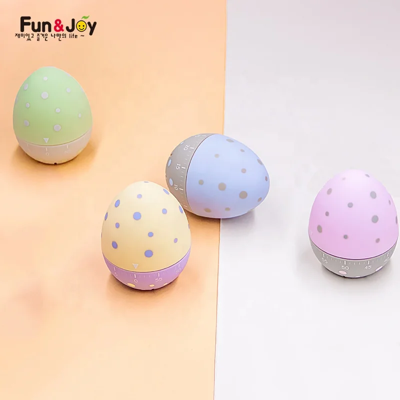 
EGG Timer Student Manage Time Kitchen Alarm Clock Cute Colorful Egg Design 60 Minutes Kitchen Mechanical Countdown Timer 