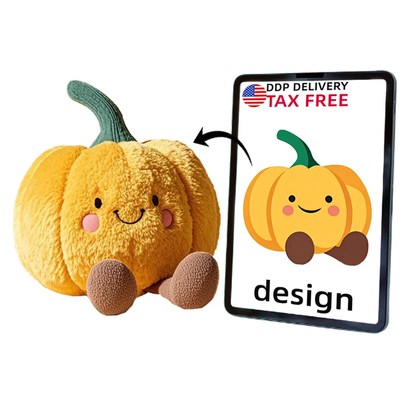 Low Price Customization Pumpkin Plush Toy Vegetable Plush Pendant Stuffed Animal Toys Custom