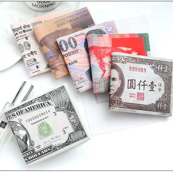 

Wholesale Print Various Bill Purse cash envelope wallet credit card holder for young men