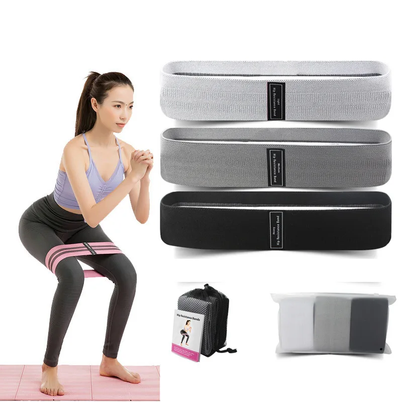 

Yoga Fitness Sports Exercise Gym Fitness Wide Anti Slip Booty Band Resistance Bands Set Of 3