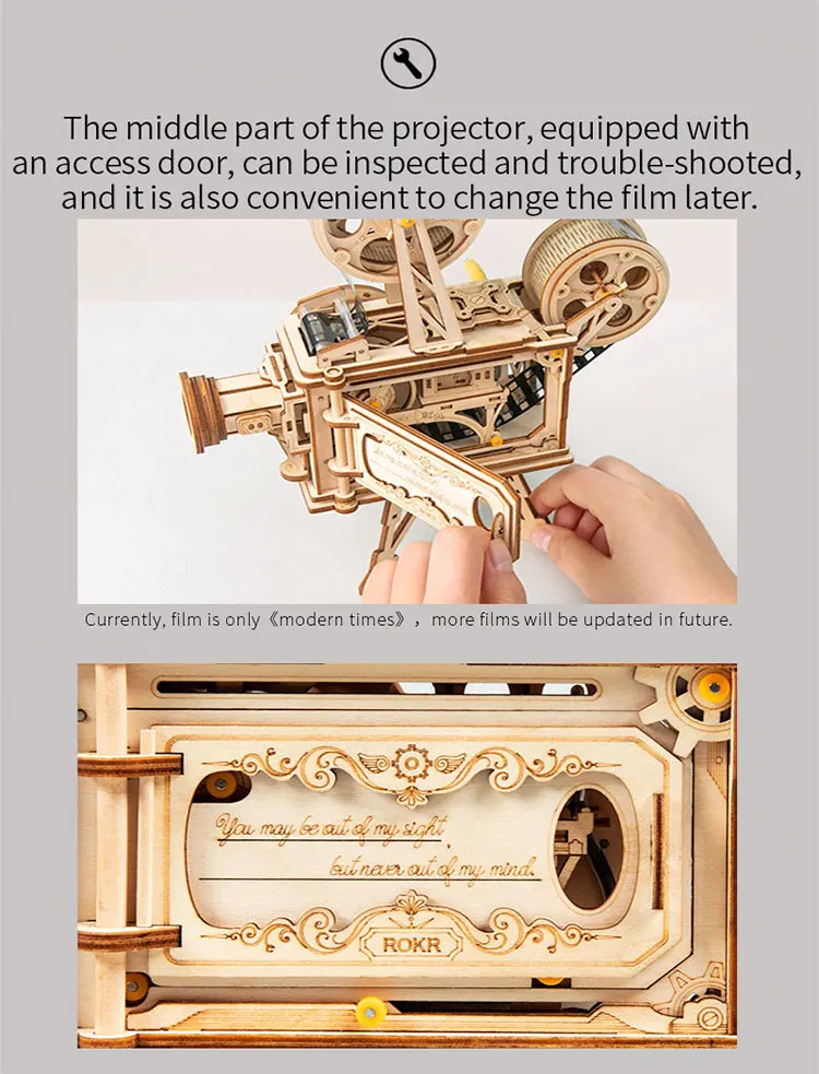 ROBOTIME Mechanische Ausrüstung Modellbau DIY Vitascope Kits Handkurbelspielzeug 