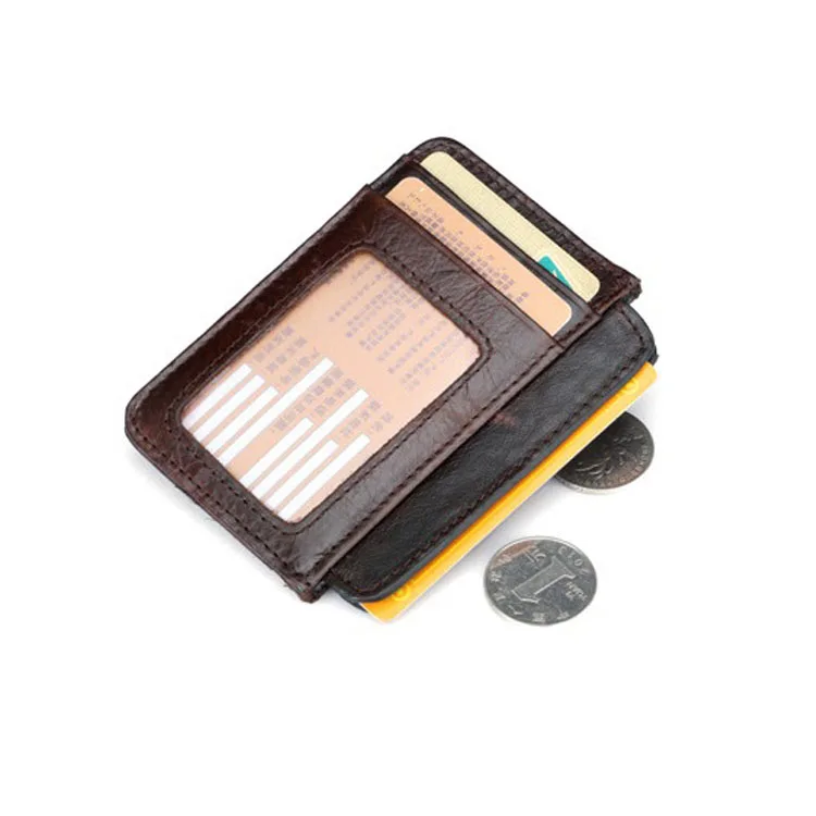 

High Quality Genuine Leather New Brand Designer Wallet Men Card Holder, Brown,black