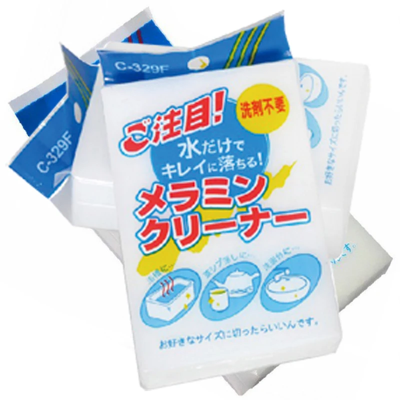 

10*7*3cm Japanese individually packaged Top Sponge Cleaning Pad new nano multipurpose magic sponge eraser sponge magic, White/blue/pink