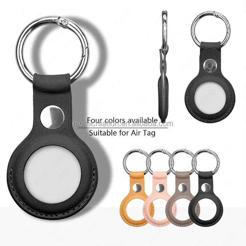 

Genuine Protective For Airtag Case Leather Anti-lost Keychain For Airtag Leather Case Waterproof For Airtag Case, 6 colors