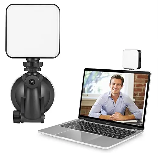 

Video Light with Tripod Suction Cup Computer Light for Video Conferencing, Laptop Video Conference Lighting fill Remote Working