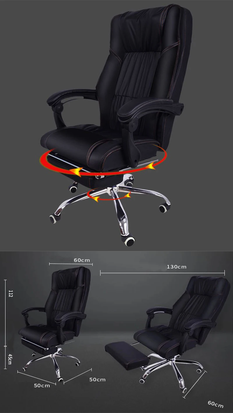 Office Gaming Chair Racing Ergonomic PU Leather MASSAGE Support Arms Head