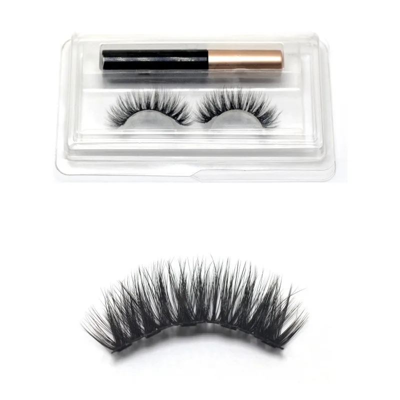 

China Whole Sale Miami Natural 100% Mink Fur Natural Mink Individual Single 12 Magnet No Visible Magnets Magnetic Lashes