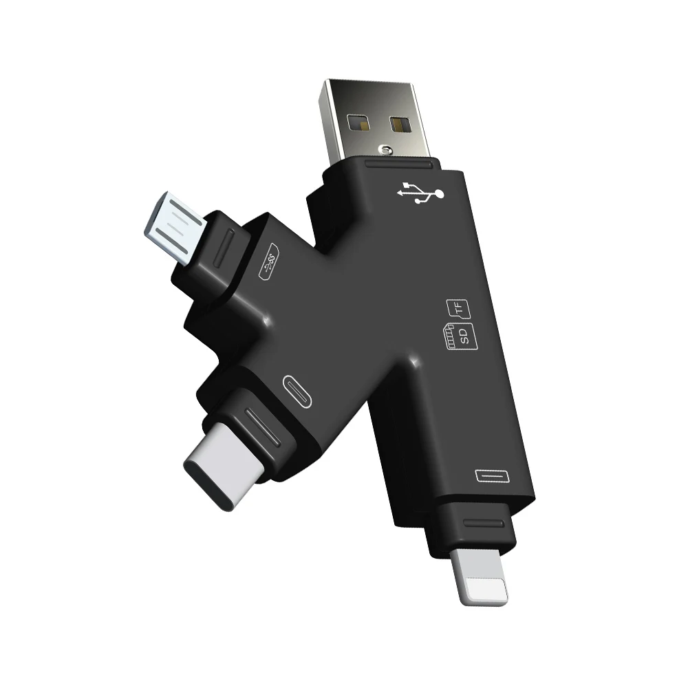 All in 1 / Multi in 1 OTG SD TF Card Slots card reader for Android IOS Type C and USB 2.0 - ANKUX.COM