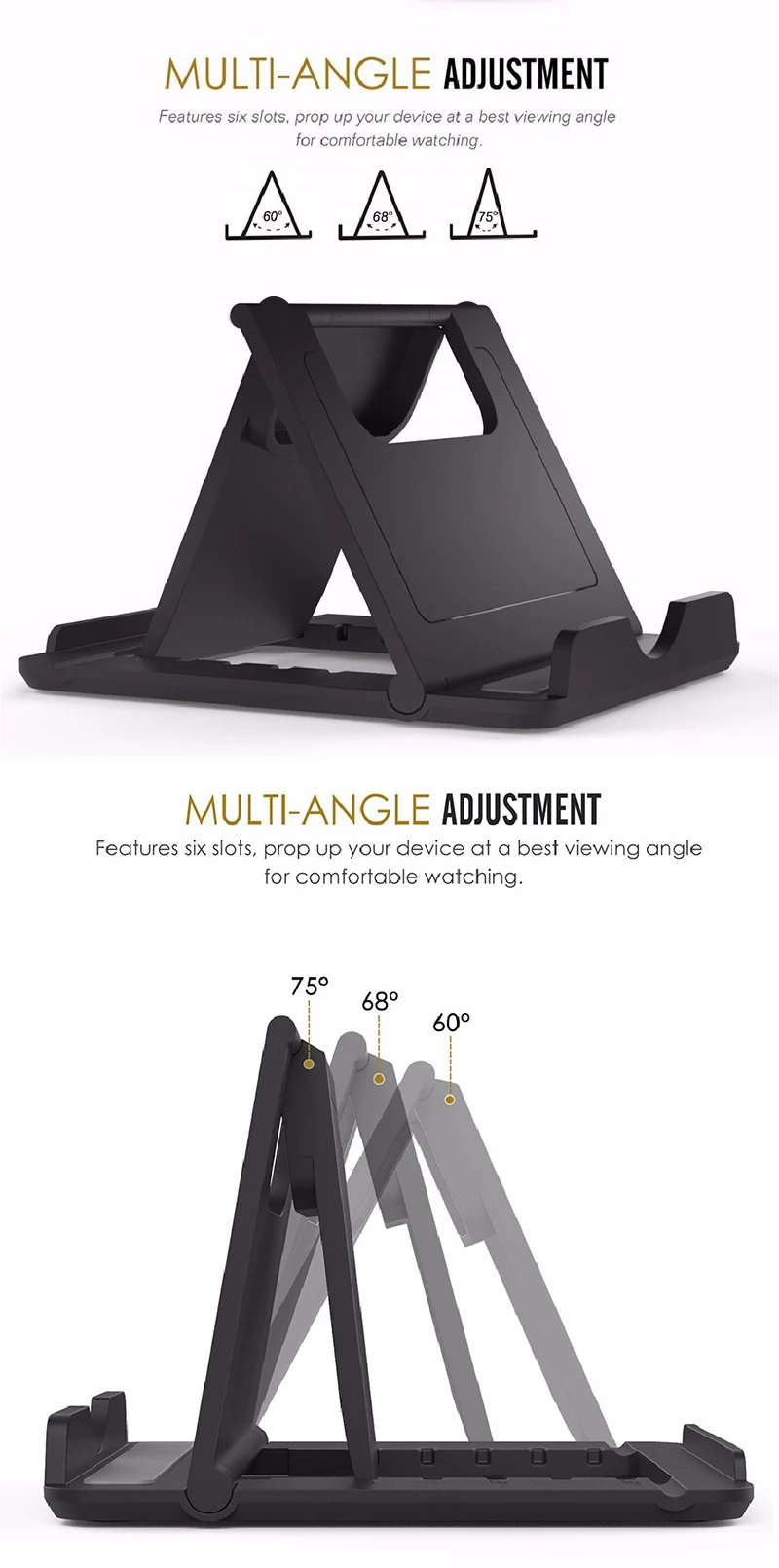 Desk Phone Holder for iPhone Universal Stands Foldable Phone Holder for Samsung Galaxy S8 Tablet Your Mobile Phone Holder