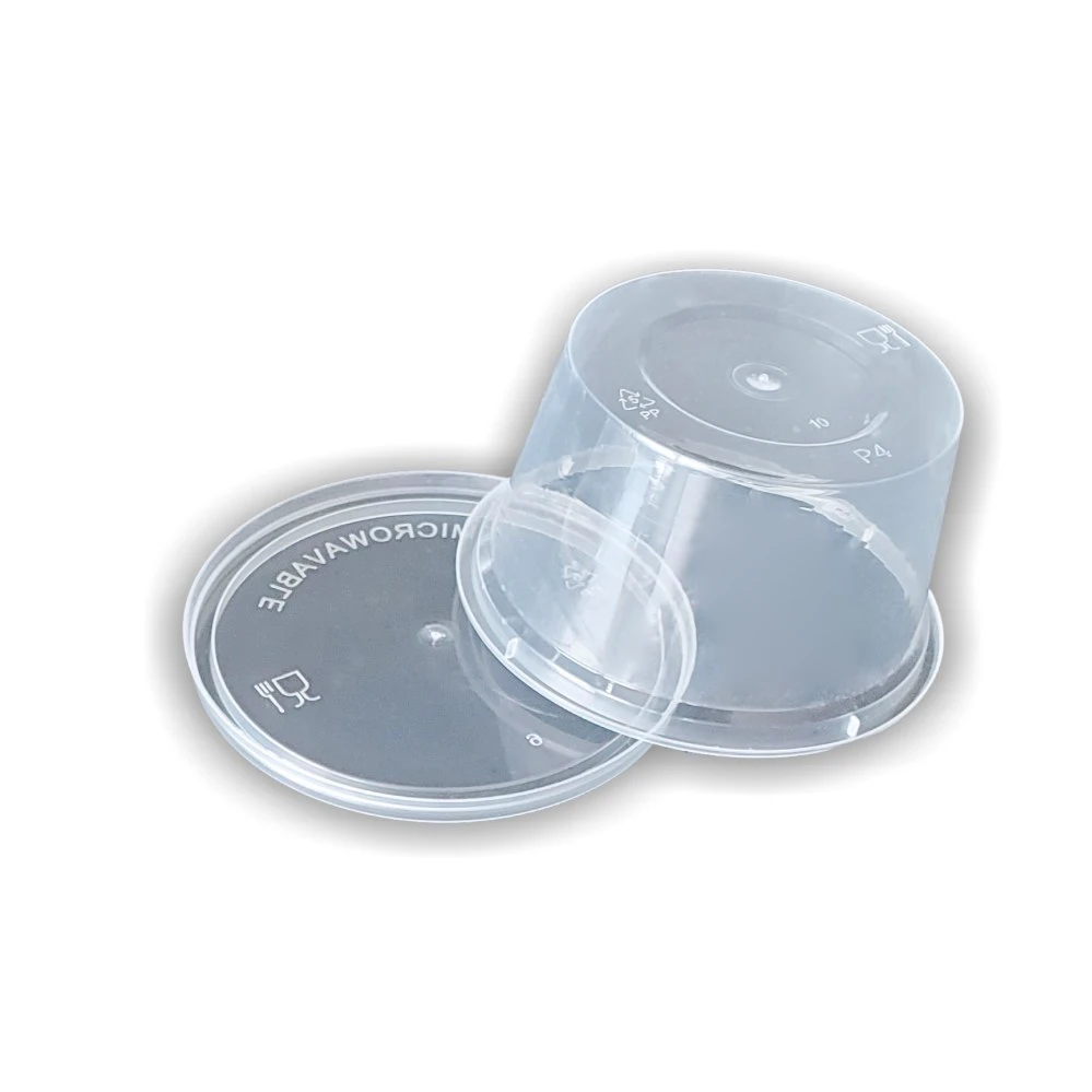 定制批发透明塑料熟食包装碗底部和盖子