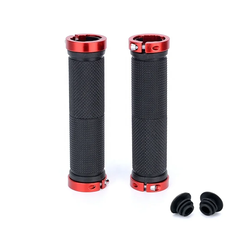 

MTB Road Bike Non-slip Bicycle handlebar Cycling Riding Ultralight Rubber Lock-on Grips, Red,blue,golden,black,silver,whiteor as your request