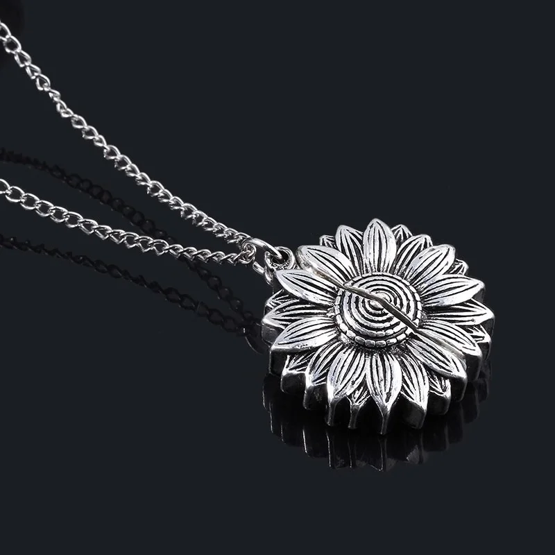 

Custom You are my sunshine Open Locket Sunflower Pendant Necklace For Women womens necklaces