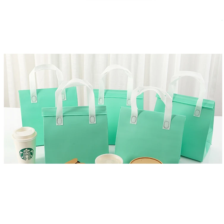 
Insulated takeaway bag Laminated non-woven bag with aluminum foil for cooling 