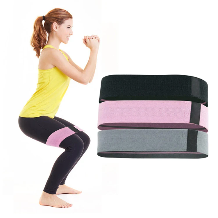 

Custom Logo  Gym Print Fabric Elastic Resistance Bands Set