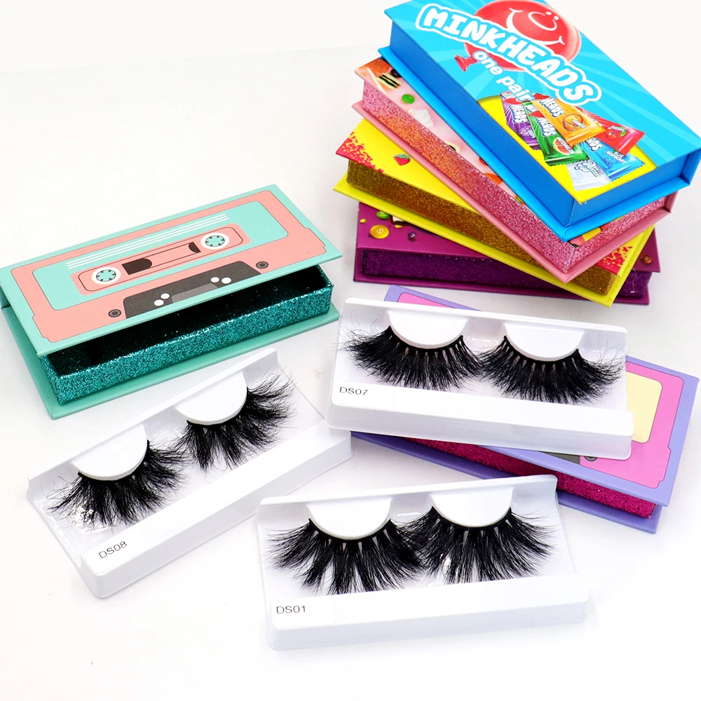 

Free Sample wholesale lashses pestanas full strip mink eyelash with case 3d real mink eye lashes vendor, Black