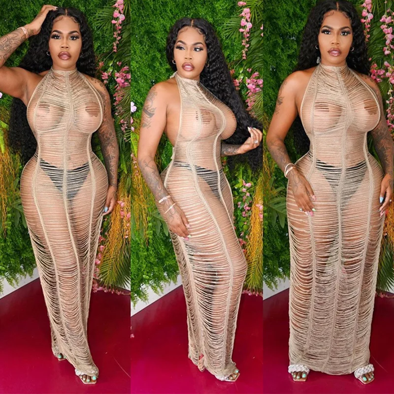 

Women's Bodycon Dress 2021 Pleated Elegant Long Sleeve Party Dresses for Ladies Mesh Sexy Tight Female Clothing Evening Dress