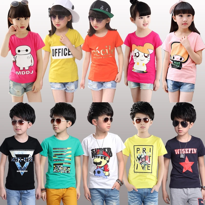 

Mix Color mix style Kids T-Shirts with Short Sleeves Stock