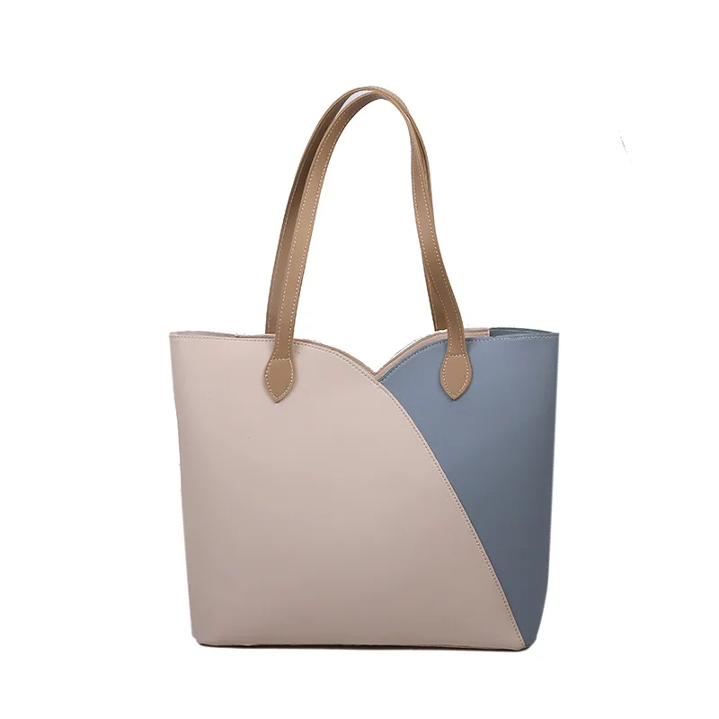 

New Shopping Bag Canvas Tote Bag Shoulder Messenger Portable Panelled Female Bags High Quality Fashion Women Purse and Handbags