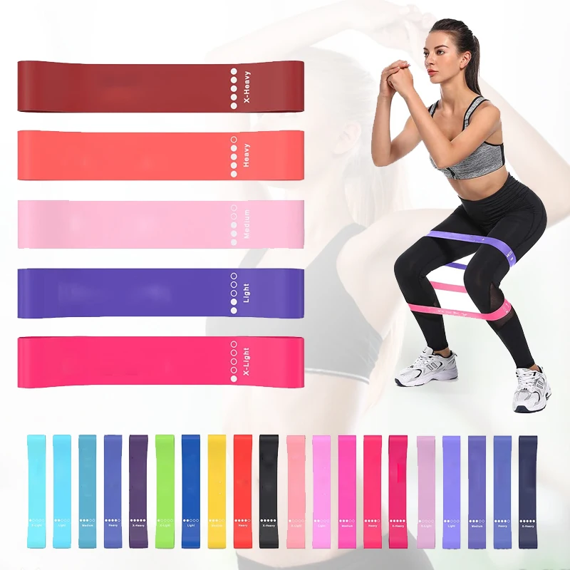 

A One Private Label Custom Logo Popular Design Fitness Resistance Handles Legs Elastic Exercise Bands For Working Out, Green/blue/yellow/red/black