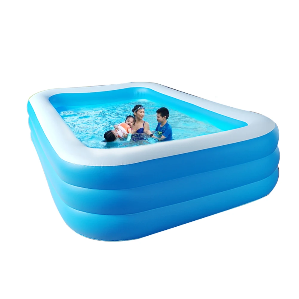 

swimming pool Large Family 10ft PVC Swim Pool factory Outdoor Garden adult Kid inflatable pool above ground pools for sale, Blue