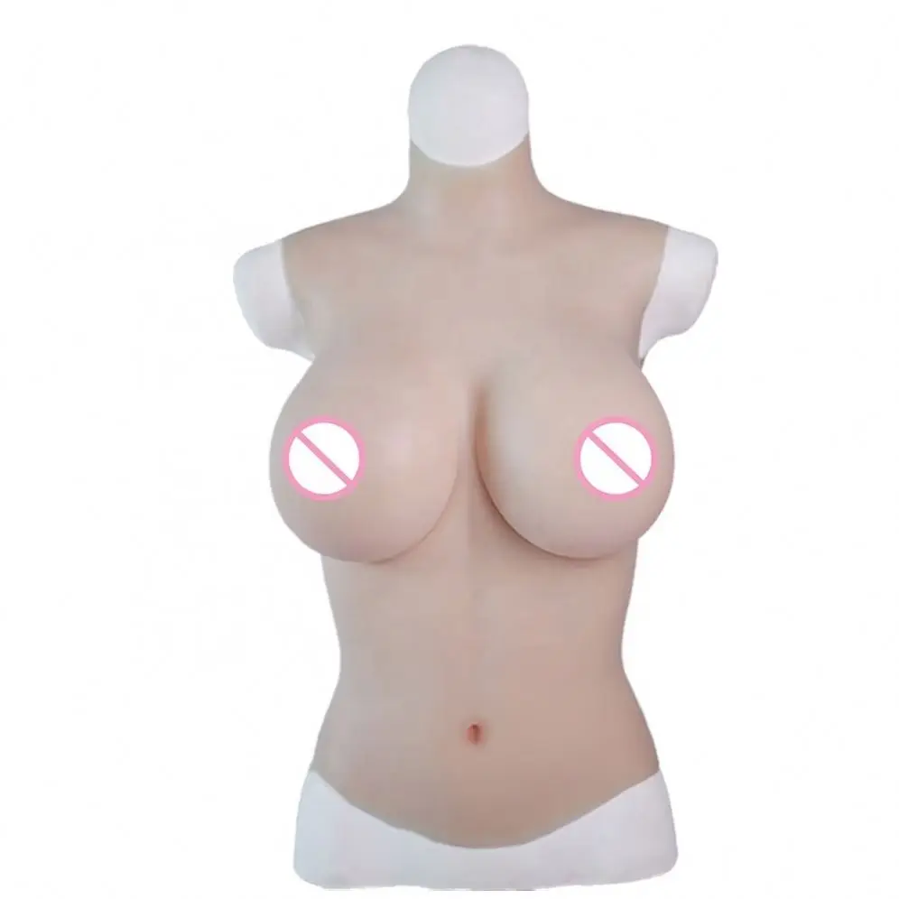 

G Cup Half Body Trandsgender Tits wearable breast silicone breast forms Boobs for men Crossdresser withBreast Form, Nude skin (other color)