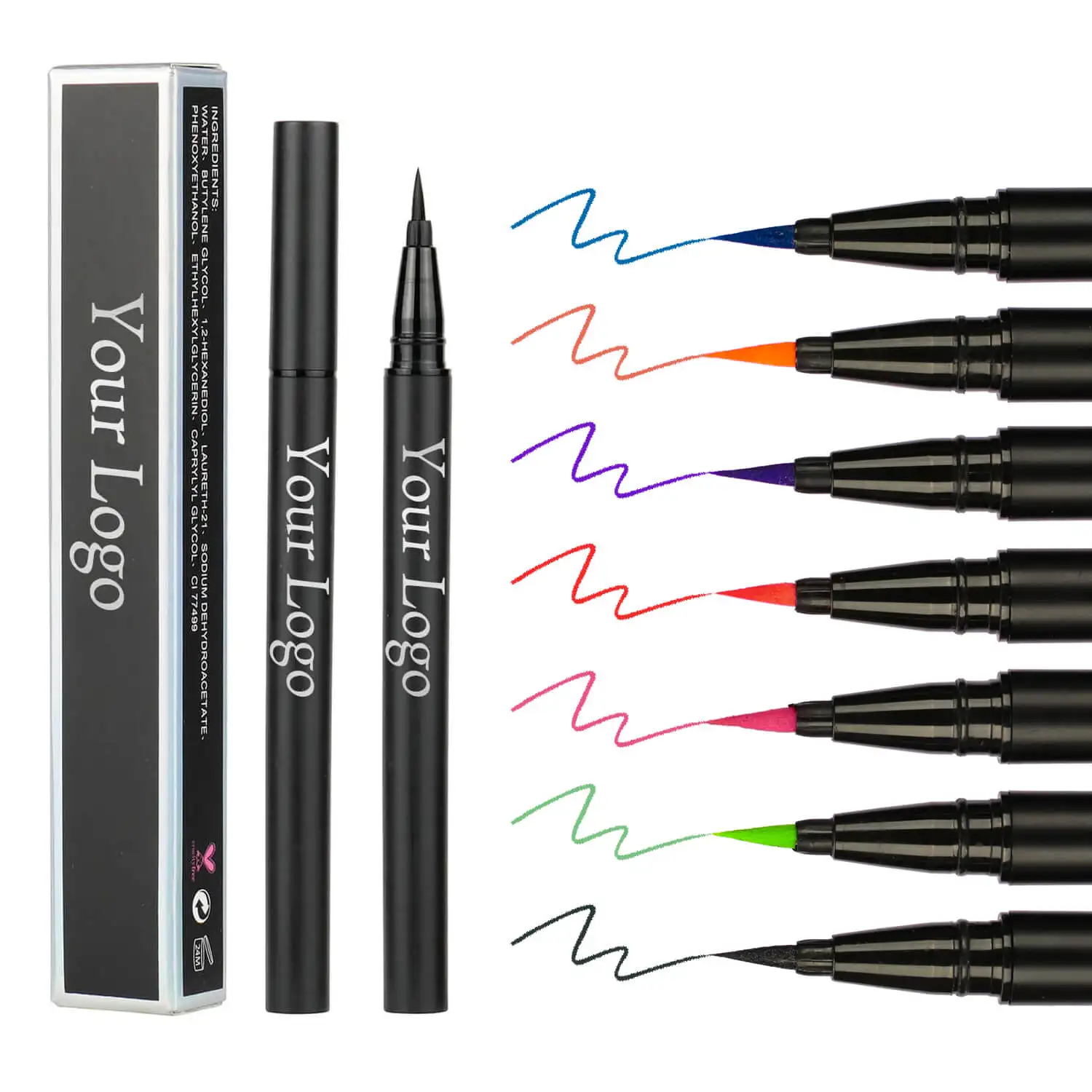 

Colored Waterproof Eyeliner with Excellent Customer Service Water Activated Eyeliner Custom Logo Eyeliner Private Label