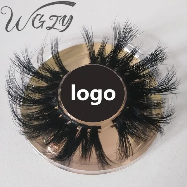 

Private Logo 100% Siberian 3D and 5D Mink Fur Eyelashes 25mm Extra Long Lashes Vendor, Natural black