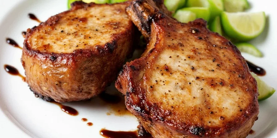 Spicy rosemary balsamic pork chops
