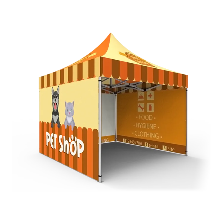 

Free design 30x30mm high quality steel 10x10ft tent with PVC gazebo for advertising, Color printing cmyk