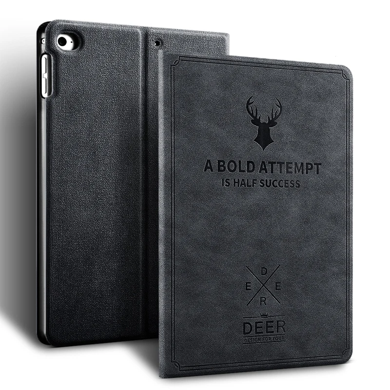 

Deer series TPU back cover for apple pencil case for iPad pro 11 inch 2018 Case with Pencil holder, Black