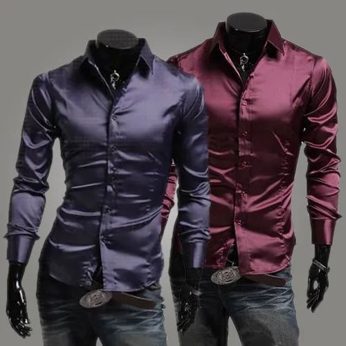 

New casual fashion men's long sleeve shirt personality quality men's cotton T-shirt shirt, Custom color