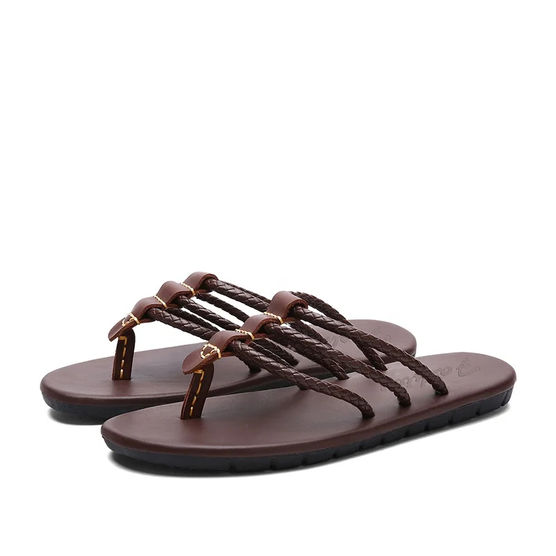 

Shuangchao Genuine Leather Summer Outdoor Slippers for men