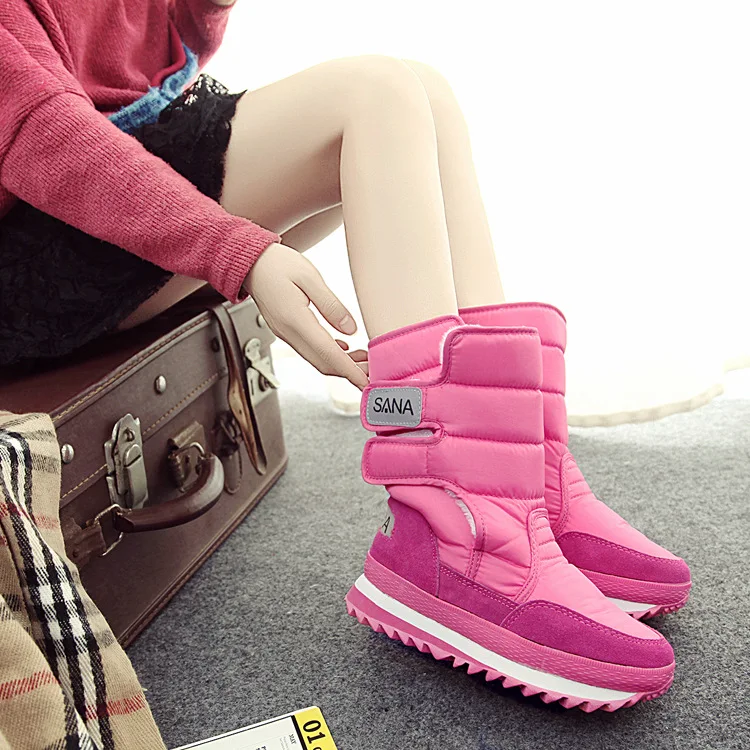 

Boots Women Shoes Snow Cotton Tube With Thick Bottom For Warmth And Water Proofing Flat Shoes Women Boots 2020