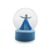 Resin cheap custom blue base beautiful Frozen cartoon character snow globe