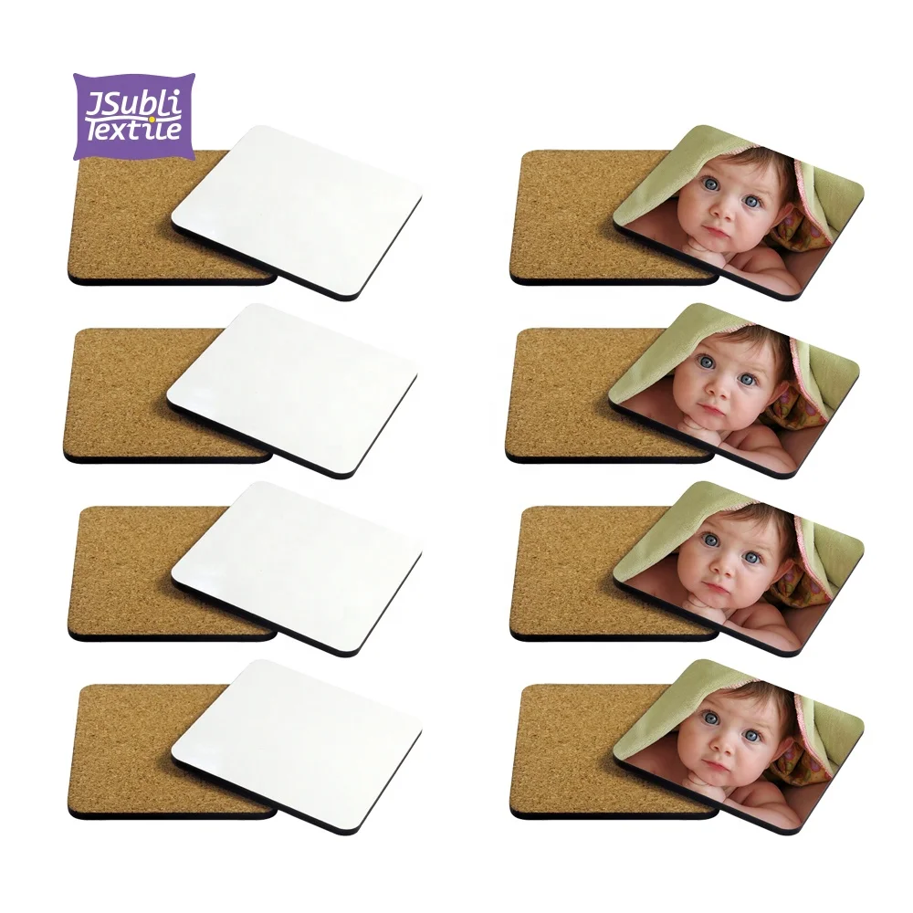 

Bestsub Wholesale Custom Sublimation Blanks Square Hardboard Mug Coasters With Box Marble And Dark Wood Coaster