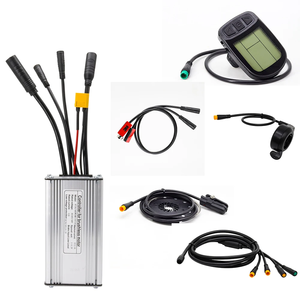 

Electric Bike Conversion Kit 500W with 36V 48V 22A EBike Controller Waterproof and KT LCD3 LCD4 LCD5 Display for Hub Motor