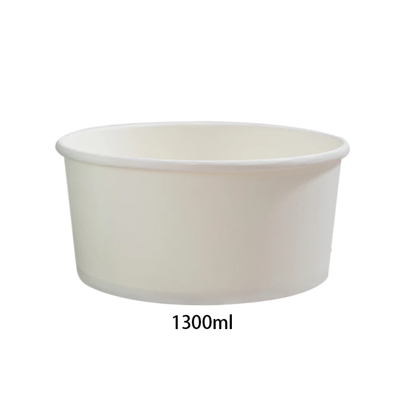 

Biodegradable Disposable Environmental Protection Packaging Box Kraft Paper Bowl 1300ml With Lid