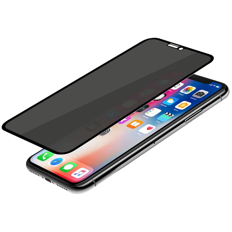 

2021 360 Degree Privacy Temperor Glass For iPhone 12 Mini Phone Screen Protector For iPhone 12 Pro Max Anti-Glare Temper Glass, Black