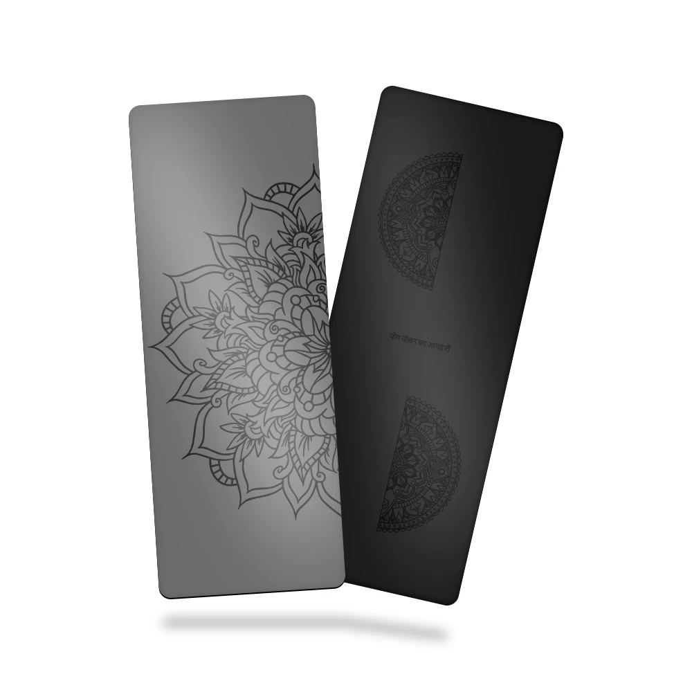 

Hot Sale Black PU Natural Rubber Yoga Mat, Customized