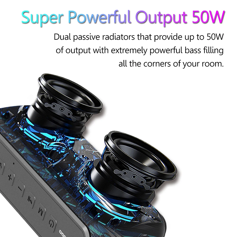 XDOBO X7 Voice Assistant Portable Speaker 50W Wireless Speaker Soundbar mini bluetooth speaker - ANKUX.COM