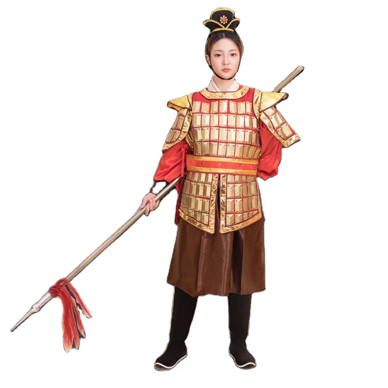 

TV Film Chinese Ancient General Costume Army Armor Suits War Robe Armour Halloween Festival Cosplay Clothing History Clothes, As the pictures