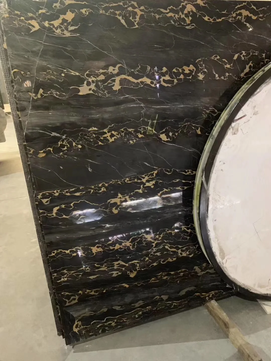 Black Gold Marble Slab For Wall Or Floor Or Countertop
