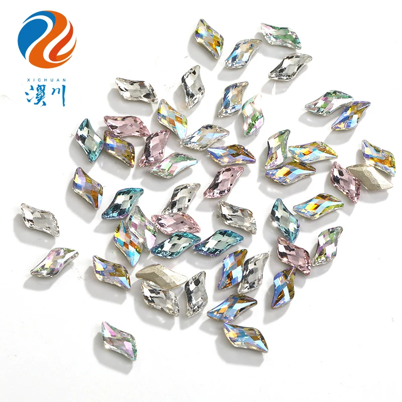 

Xichuan Wholesale S shapes Crystal nail art 3D DIY design nail art stone rhinestones for nail decoration