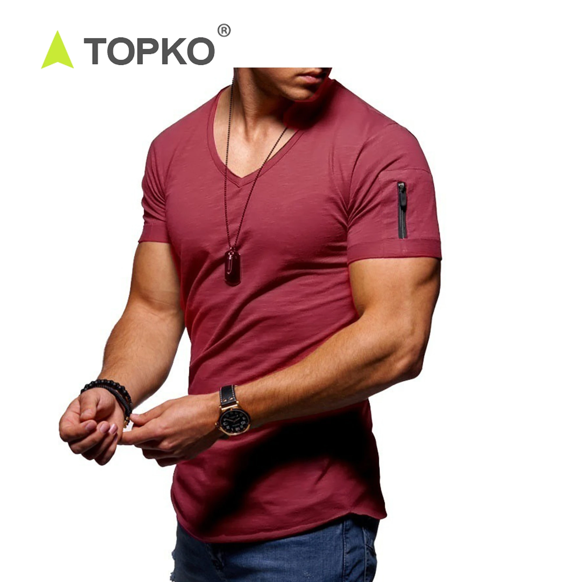 

TOPKO High Quality Wholesale print men compression shirt Yoga Wear Fitness, Dark grey/black