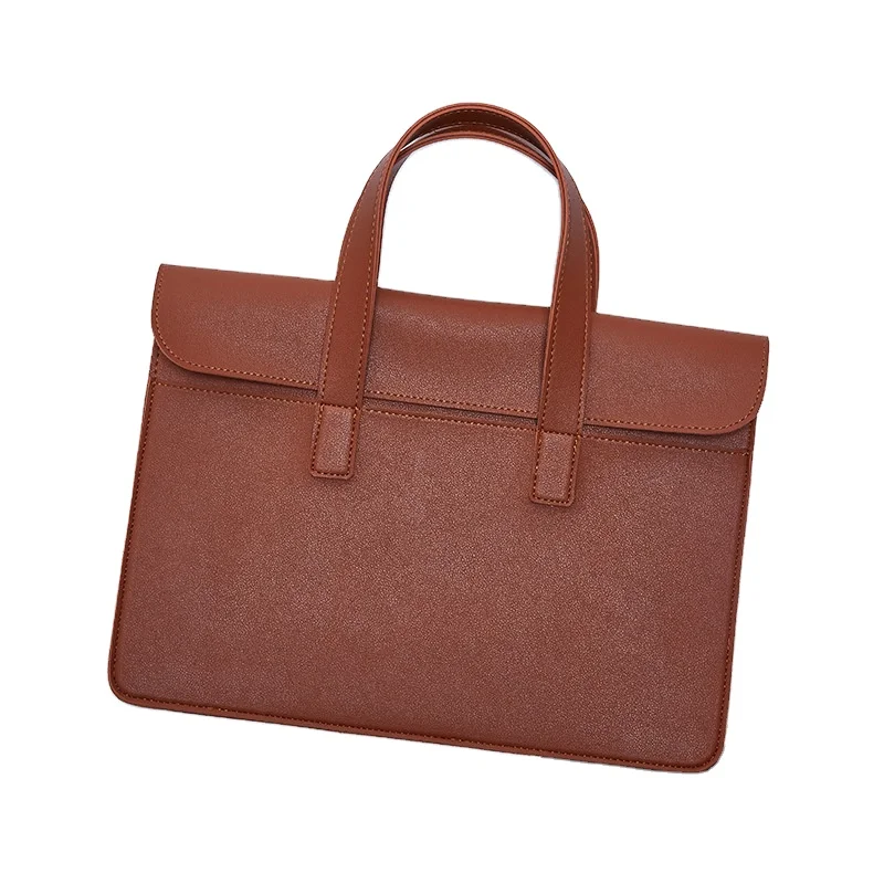 

brown waterproof lightweight custom laptop bag business leather computer bags